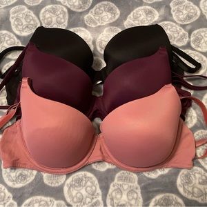 PINK lightly lined bras (3 pieces)